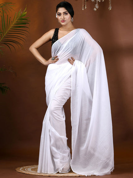 DESH BIDESH Pure Cotton Handloom Saree for Women: Elegant, Traditional Indian Wear