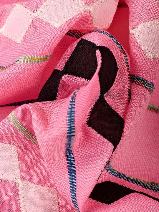 DESH BIDESH Geometric Printed Pure Cotton Taant Saree