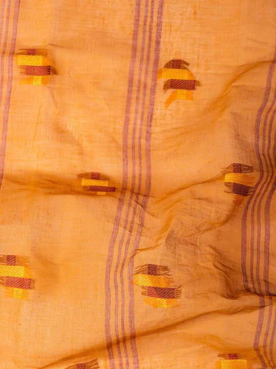DESH BIDESH Woven Design Pure Cotton Taant Saree