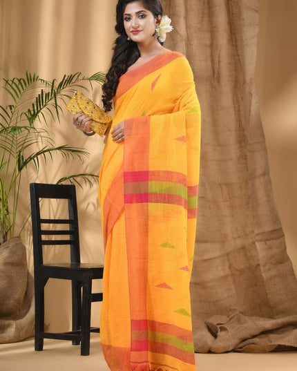 DESH BIDESH Woven Design Pure Cotton Taant Saree