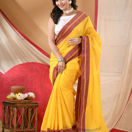 DESH BIDESH Pure Cotton Saree With Blouse Piece