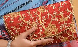 Elegant Blue & Red Woven Design Pure Cotton Saree for Women