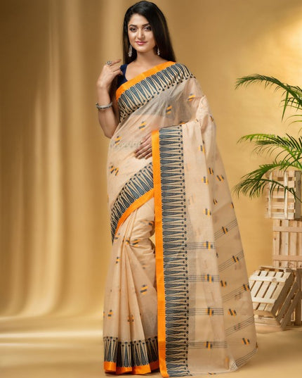 DESH BIDESH Woven Design Pure Cotton Taant Saree