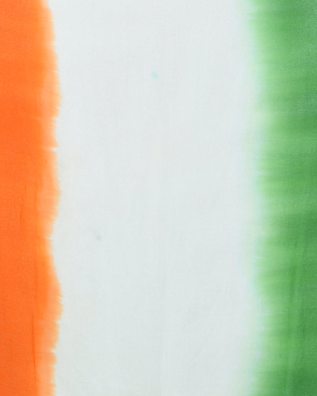 Tri Color Embellished Chiffon Dupatta with Patriotic Tassels