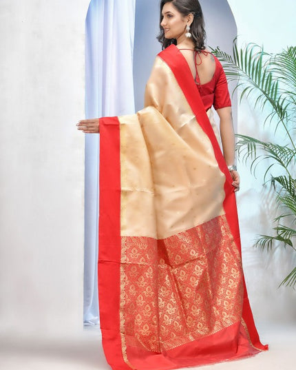 DESH BIDESH Ethnic Motifs Zari Garad Saree