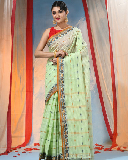 DESH BIDESH Ethnic Motifs Woven Design Pure Cotton Saree