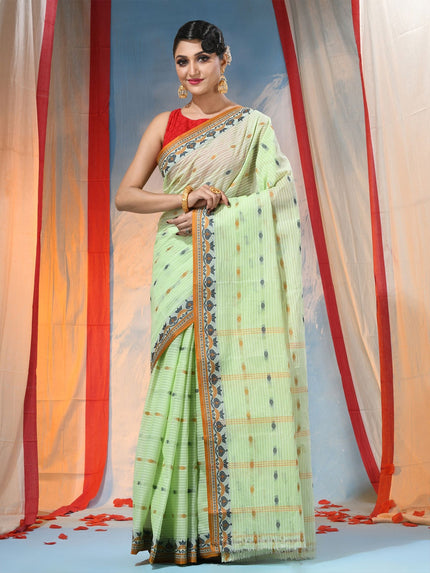 DESH BIDESH Ethnic Motifs Woven Design Pure Cotton Saree