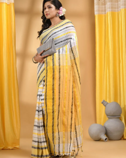 DESH BIDESH Women Woven Design Pure Cotton Khadi Saree
