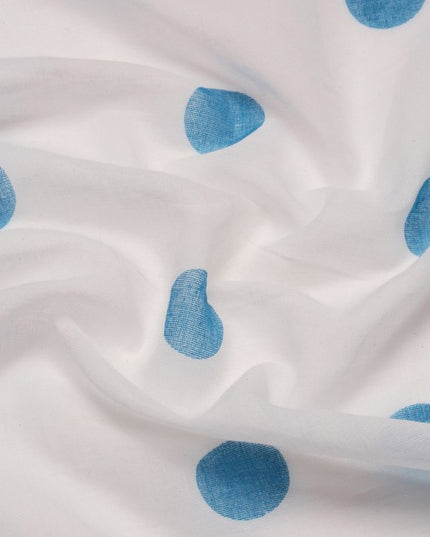 DESH BIDESH Polka Dot Printed Pure Cotton Taant Saree