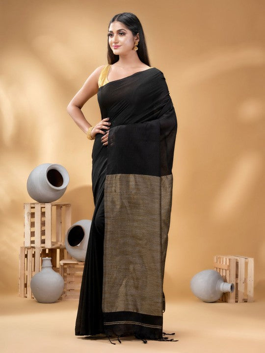 DESH BIDESH Elegant Colourblocked Pure Cotton Saree for Women