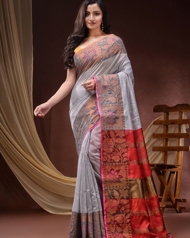 DESH BIDESH Woven Design Zari Saree