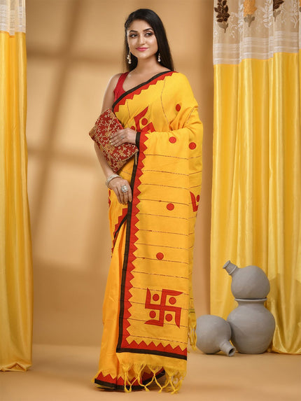 DESH BIDESH Pure Cotton Handloom Taant Saree