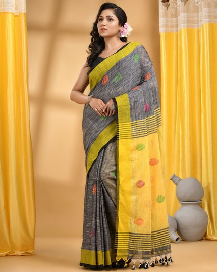 DESH BIDESH Women Woven Design Pure Cotton Khadi Saree