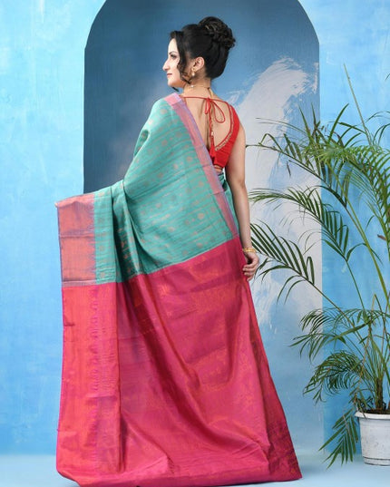 DESH BIDESH Woven Design Zari Tissue Kanjeevaram Saree