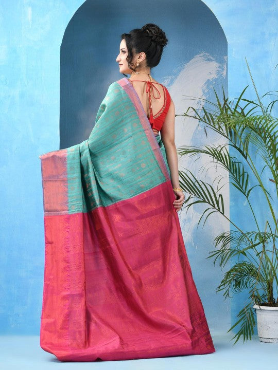 DESH BIDESH Woven Design Zari Tissue Kanjeevaram Saree