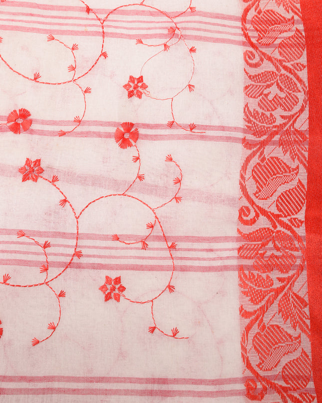 Exquisite Woven Pure Cotton Saree: Timeless Elegance with Authentic Craftsmanship