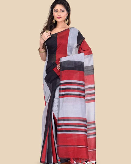 DESH BIDESH Striped Silk Cotton Saree