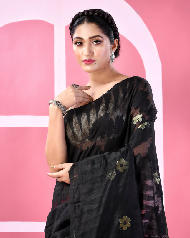 Premium Bengal Resham Dhakai Jamdani Handloom Saree for Women