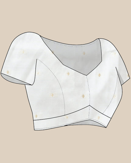 Women's Jacquard Banarasi Kanjivaram Kanchipuram Zari Butta Woven Slim Border Saree