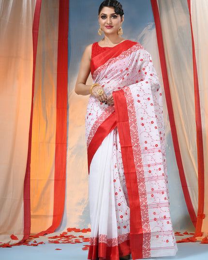 Exquisite Woven Pure Cotton Saree: Timeless Elegance with Authentic Craftsmanship