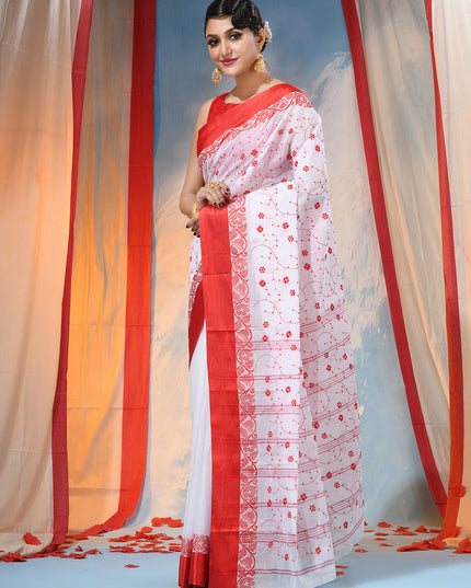 Exquisite Woven Pure Cotton Saree: Timeless Elegance with Authentic Craftsmanship