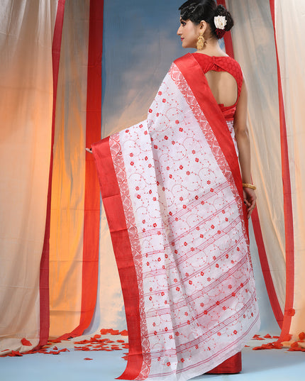 Exquisite Woven Pure Cotton Saree: Timeless Elegance with Authentic Craftsmanship