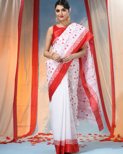 Exquisite Woven Pure Cotton Saree: Timeless Elegance with Authentic Craftsmanship