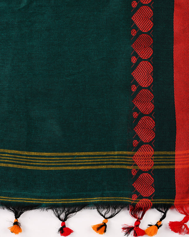 Women’s Traditional Bengali Tant Handloom Cotton Saree – Loveria Design