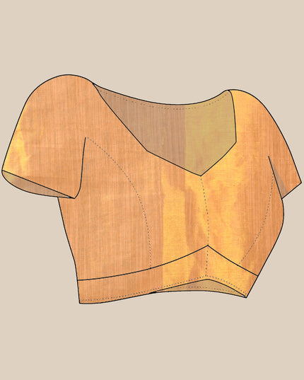 Raat Ki Roshni Golden Tissue Silk Saree with Blouse Piece – Party & Wedding Wear