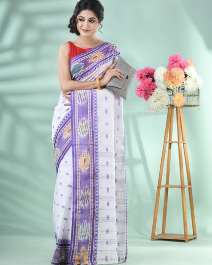 DESH BIDESH Women's Woven Design Pure Cotton Saree - Elegant Ethnic Wear