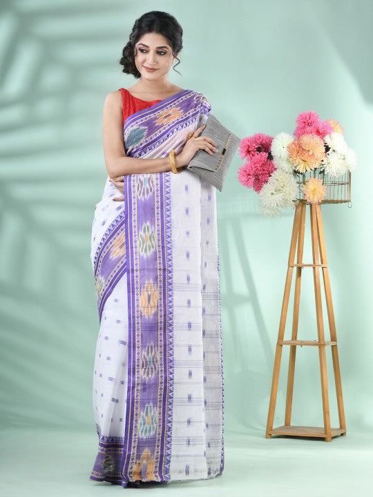 DESH BIDESH Women's Woven Design Pure Cotton Saree - Elegant Ethnic Wear