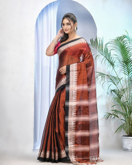 Exquisite Handloom Tissue Saree with Zari Border for Women