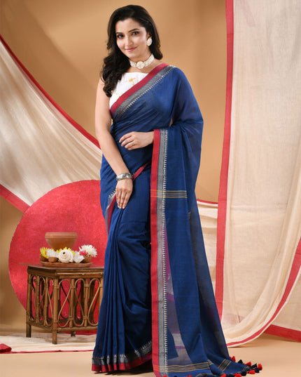 DESH BIDESH Woven Design Zari Pure Cotton Handloom Saree - Sarees for Women 36861512