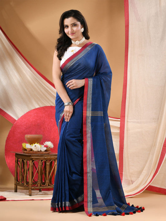 DESH BIDESH Woven Design Zari Pure Cotton Handloom Saree - Sarees for Women 36861512