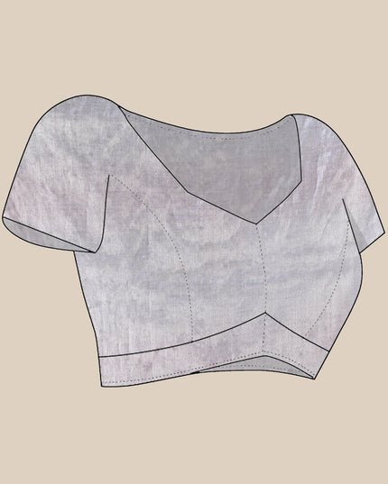 Women's Party Wear Suvarna Rekha Design Tissue Silk Saree with Blouse Piece