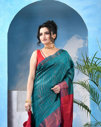 DESH BIDESH Woven Design Zari Kanjeevaram Saree