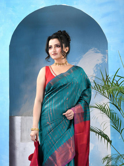 DESH BIDESH Woven Design Zari Kanjeevaram Saree