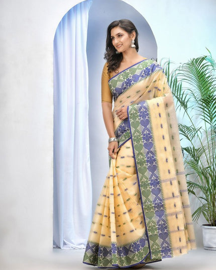 DESH BIDESH Women Ethnic Motifs Pure Cotton Taant Saree