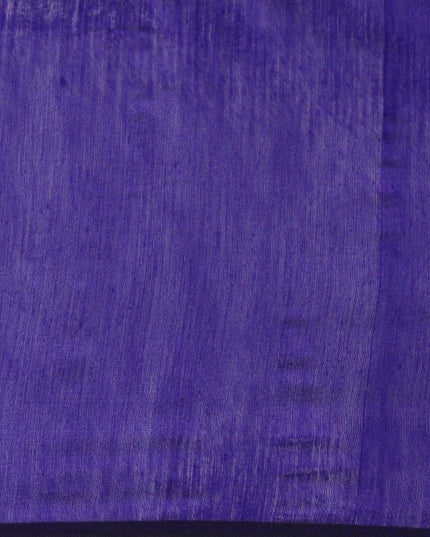 Exquisite Striped Silk Cotton Saree in Royal Blue and Lush Green