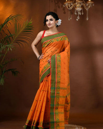 DESH BIDESH Women Ethnic Motifs Pure Cotton Taant Saree