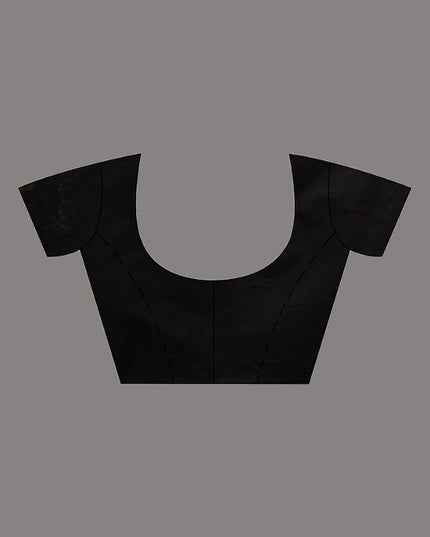 DESH BIDESH Elegant Black Beige Colourblocked Pure Cotton Saree, Traditional Indian Attire