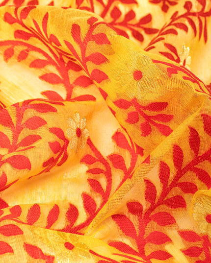 Multicolor Tamarind Leaf Dhakai Jamdani Cotton Saree Without Blouse Piece