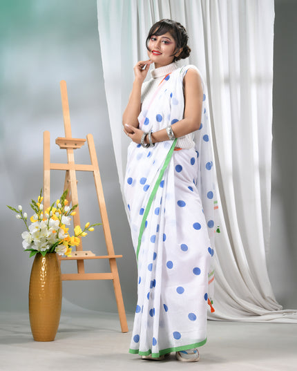 Tri Color Cotton Saree for Independence Day Soft Pure Mulmul Saree