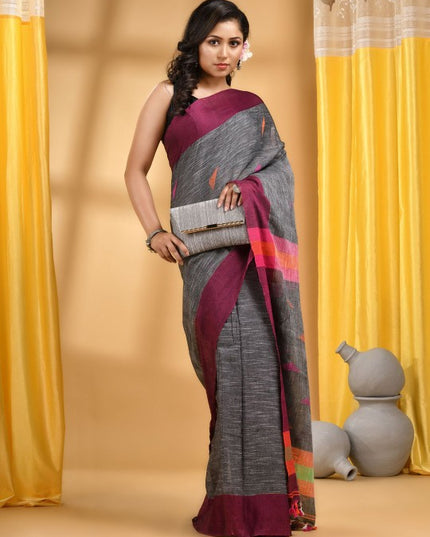 DESH BIDESH Woven Design Pure Cotton Taant Saree - Sarees for Women 33740247