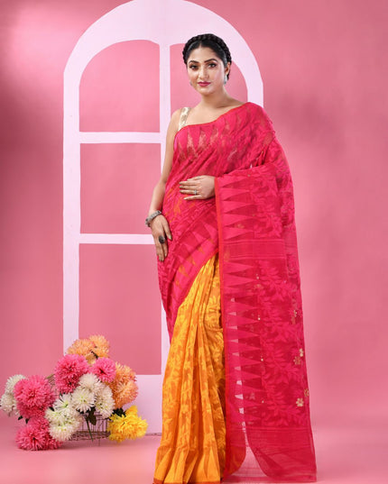 DESH BIDESH Woven Design Pure Cotton Taant Saree