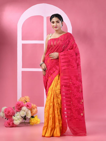 DESH BIDESH Woven Design Pure Cotton Taant Saree