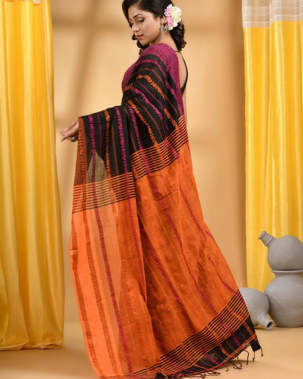 DESH BIDESH Woven Design Ethnic Motifs Pure Cotton Saree