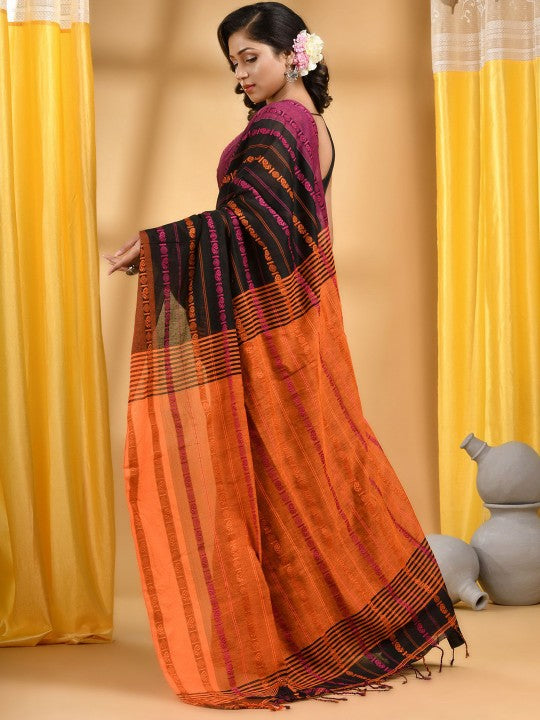 DESH BIDESH Woven Design Ethnic Motifs Pure Cotton Saree