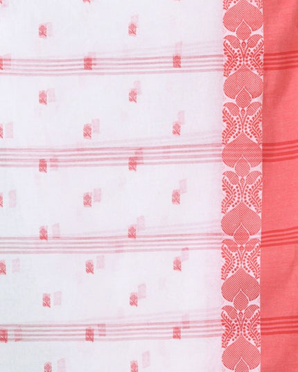 DESH BIDESH Elegant Woven Design Taant Saree with Unstitched Blouse Piece