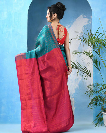 DESH BIDESH Woven Design Zari Kanjeevaram Saree